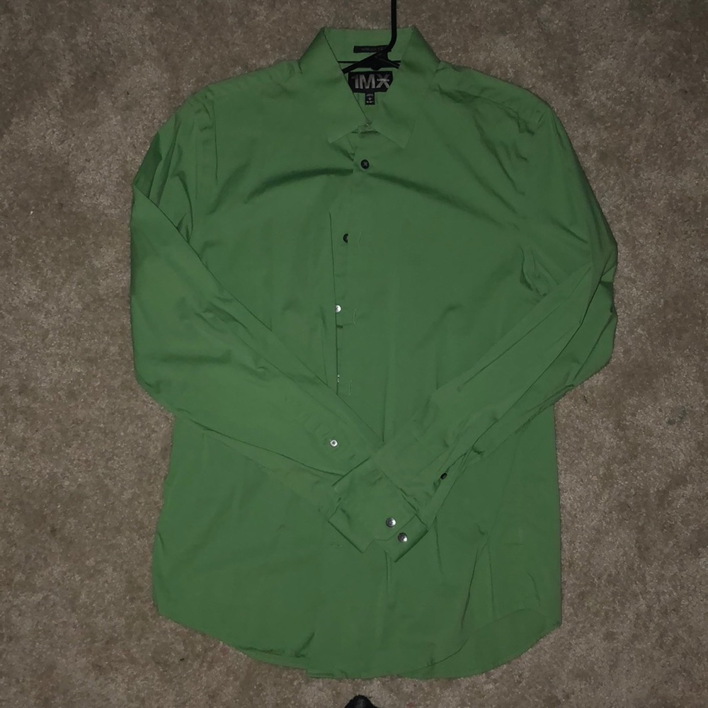 Men’s green button down
